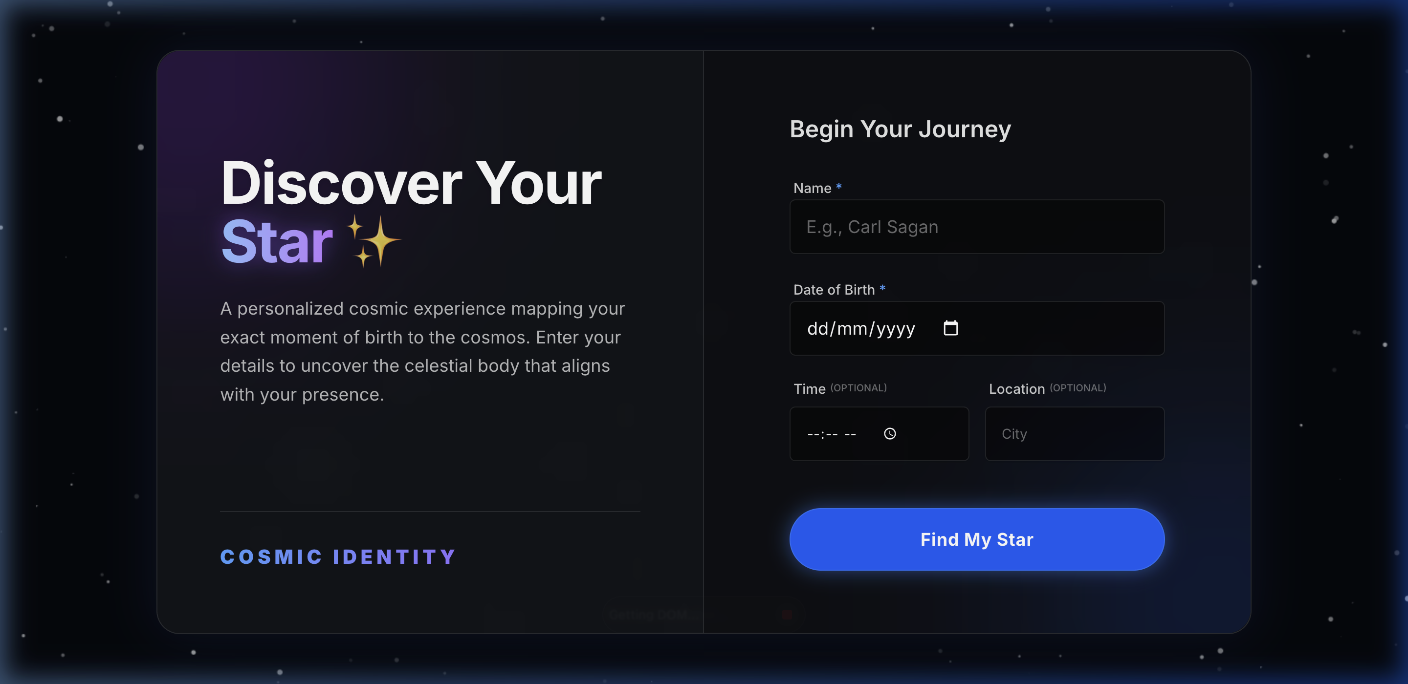 Cosmic identity